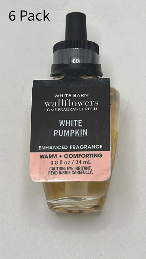 Bath & Body Works White Barn WHITE PUMPKIN Wallflowers Fragrance Refill - 6 Pack