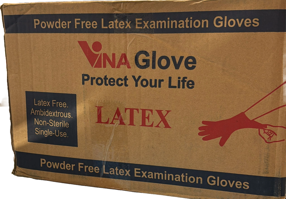 VINA Powder Free Latex Medical Examination Gloves - EN455 - 1000PCS - Large