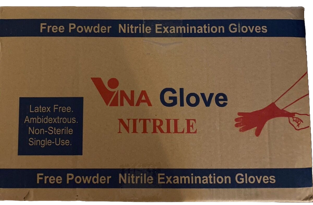 VINA Nitrile Powder Free Examination Gloves - 1000 PCS - Medium