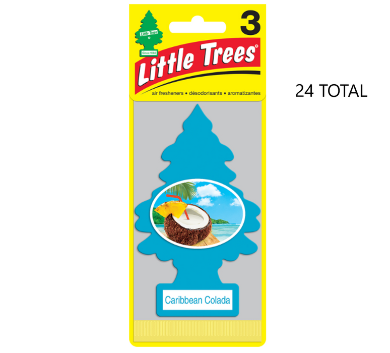 LITTLE TREES 3-Count Caribbean Colada Dispenser Air Freshener (24-Pack)