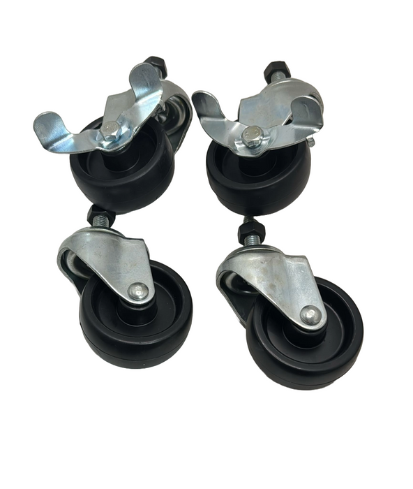 3 Inch Swivel Stem Caster Wheels Wire Shelving Racks - 4 Pack