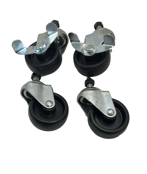3 Inch Swivel Stem Caster Wheels Wire Shelving Racks - 4 Pack