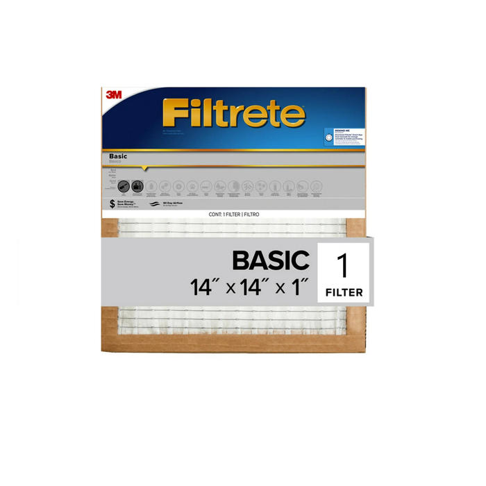 3M Filtrete Basic Pleated Air Filter FBL11CI 14 in x 14 in x 1 in - 1 Pack