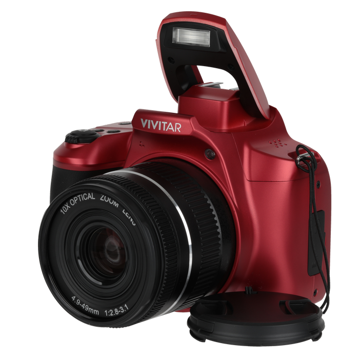 Vivitar VXXBR10 4K Ultra HD 10X Optical Zoom Digital Camera - Red