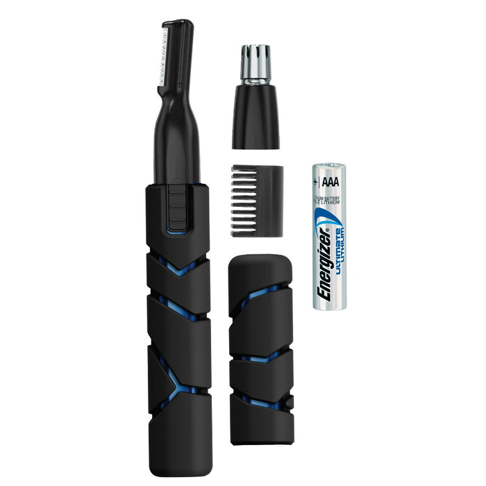 Wahl 5640-4701-Micro Groomsman Men's Lithium Battery Powered Pen Trimmer-Black/Blue