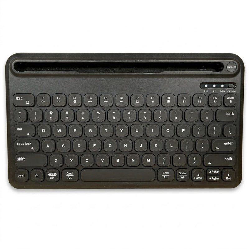 Black Bluetooth Wireless Portable Three-Mode Standard QWERTY Keyboard For Tablet