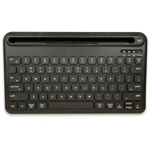 Black Bluetooth Wireless Portable Three-Mode Standard QWERTY Keyboard For Tablet