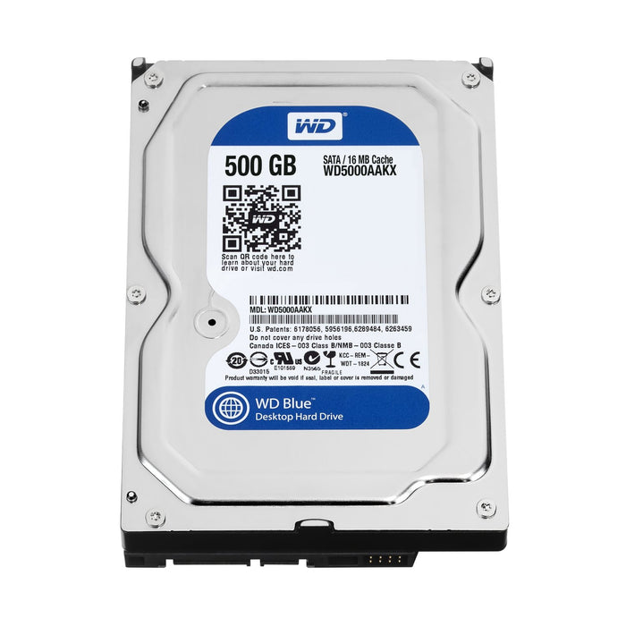 WD Blue 500GB Desktop Hard Disk Drive - 7200 RPM SATA 6 Gb/s 16MB Cache 3.5 Inch