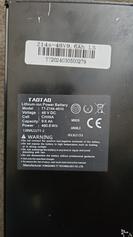 Original GOTRAX FLEX 48V 9.6A 460.8Wh eScooter Battery TT-Z144-4810