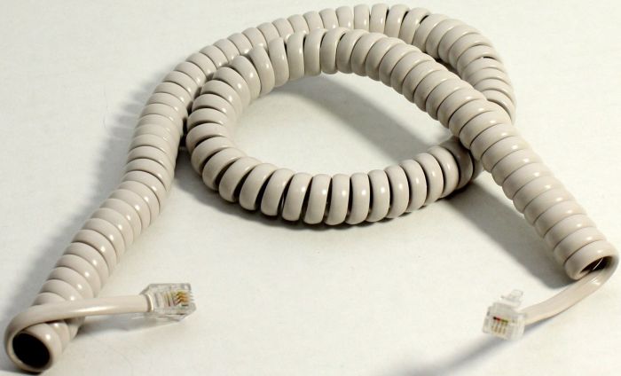 White Phone Cord 9 Foot