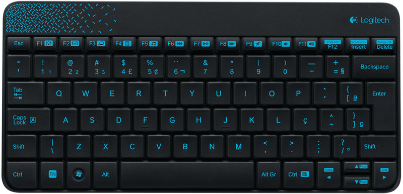 Logitech Logicool K240 Wireless Keyboard - Black/Blue (NO RECEIVER)