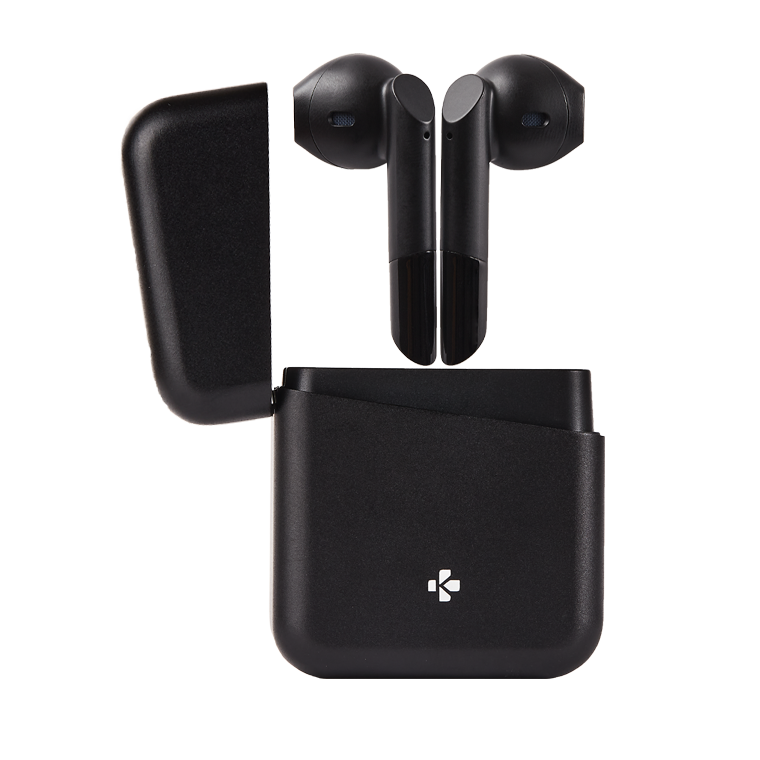 MyKronoz ZeBuds Premium - TWS Wireless Earbuds with Aluminum Charging Case – Black