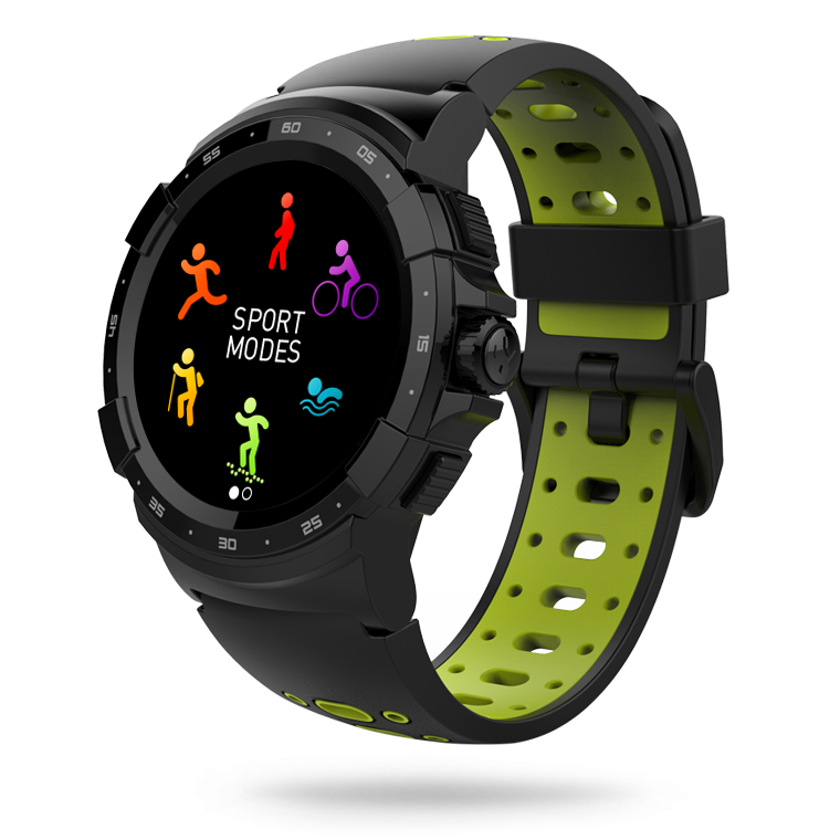 MyKronoz ZeSport2 Multisport GPS Smartwatch - Black/Yellow