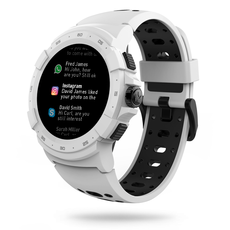 MyKronoz ZeSport2 Multisport GPS Smartwatch - White/Black