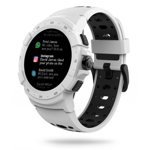 MyKronoz ZeSport2 Multisport GPS Smartwatch - White/Black
