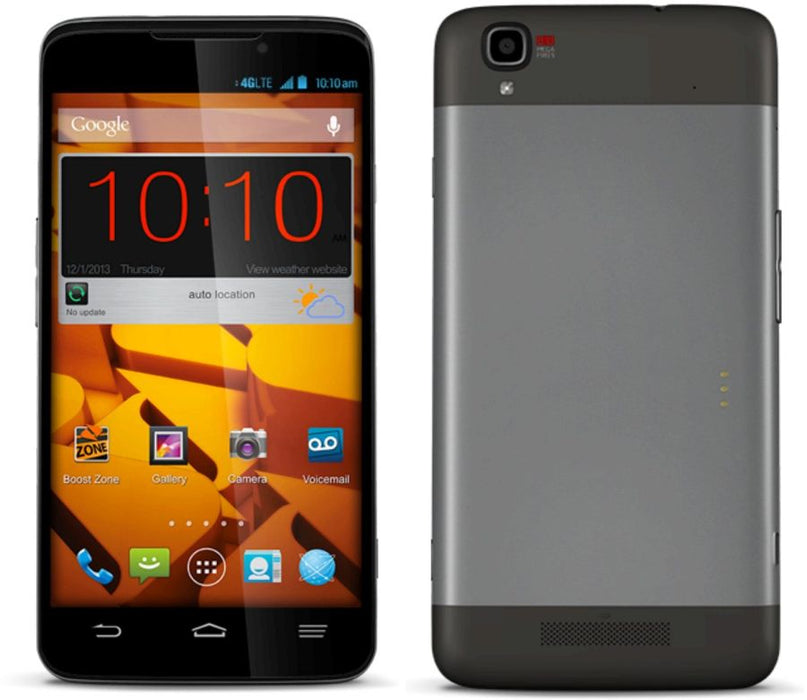 ZTE Max N9520 4G LTE Black Smartphone - Boost Mobile