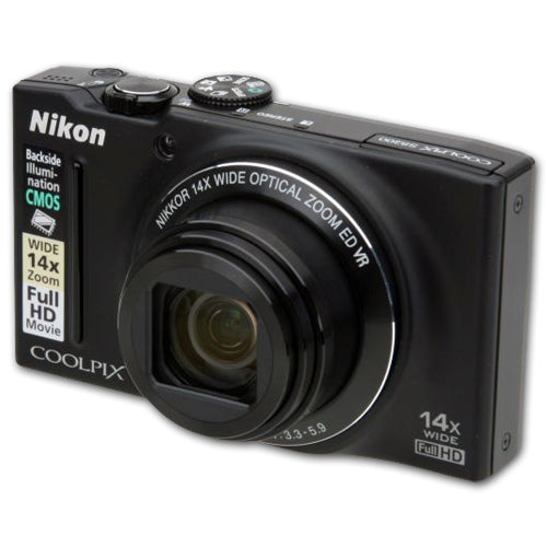 Nikon COOLPIX S8200 16.1MP CMOS Digital Camera Black 26288