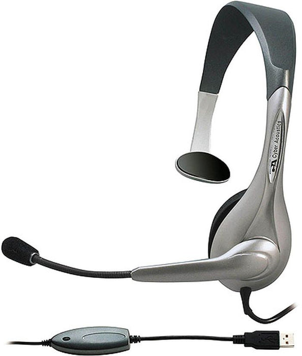 Cyber Acoustics AC-840 USB Mono Headset with boom microphone