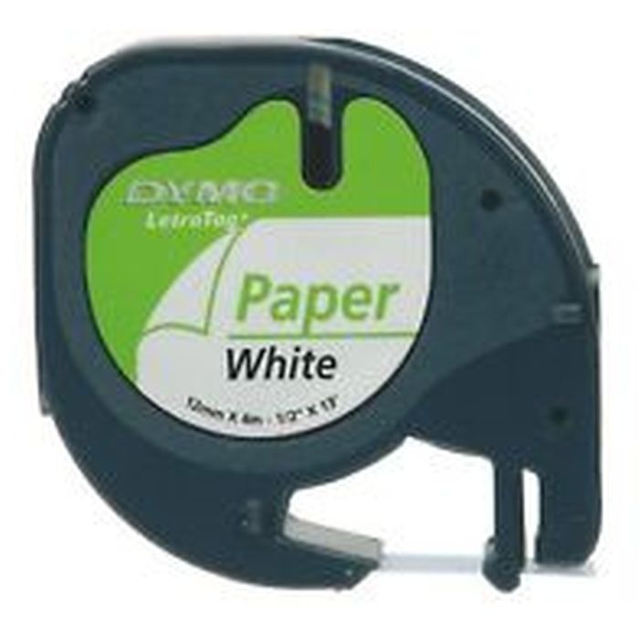 DYMO LetraTag White Paper 12mm x 4m - 1/2" x 13' (2-PACK)