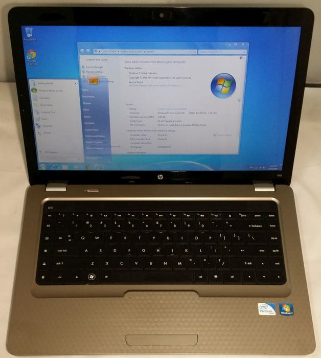 HP G62-255DX Intel Dual Core T4500 2.30GHz 3GB 1TB HDD 15.6-inch Laptop