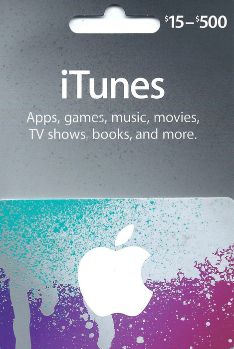 Apple iTunes Rechargable Gift Card NO VALUE