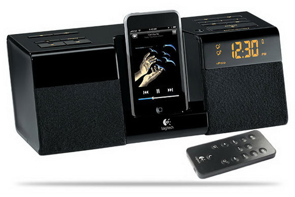 Logitech Pure-Fi Anytime iPod iPhone Alarm Clock Speakers