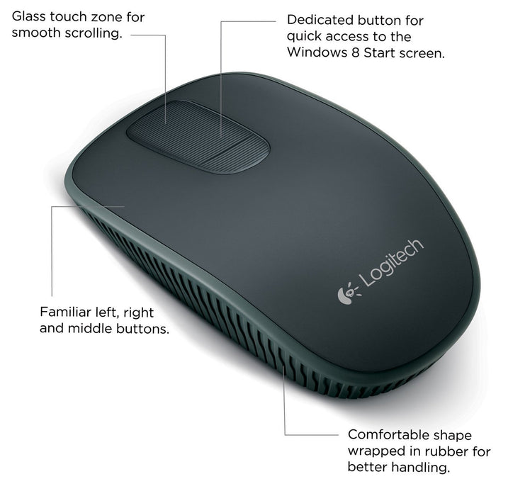 Logitech T400 Zone Touch Mouse with UNIFYING RECEIVER