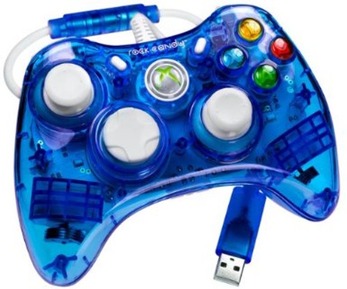 PDP Rock Candy XBOX 360 Controller Wired USB BLUE
