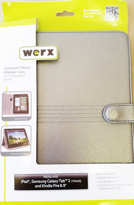 Werx 2603844 Universal Tablet eReader Case 10 Inch - Silver