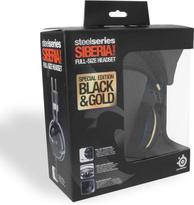 SteelSeries Siberia V2 Full-Size Gaming Headset BLACK/GOLD