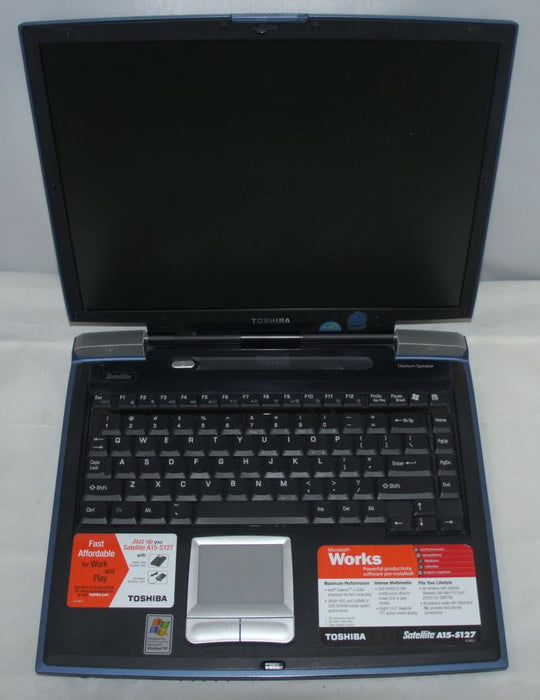 Toshiba Satellite A15-S127 Intel Celeron 2000 2GHz 15 Inch Laptop AS IS