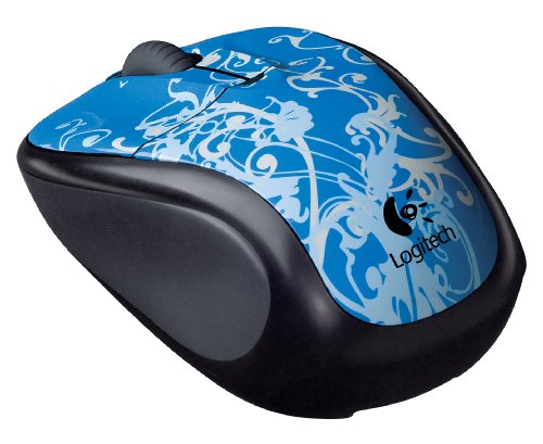 Logitech V220 Wireless Notebook Mouse-Blue flourish 910-001469