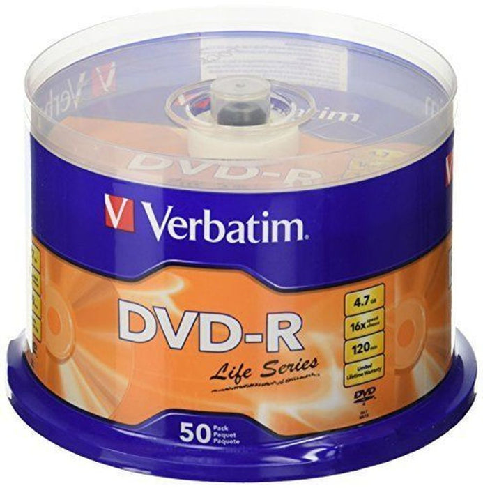 Verbatim DVD-R Life Series 16X Speed 50 Pack